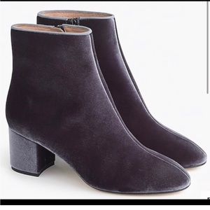 J Crew velvet boots size 9